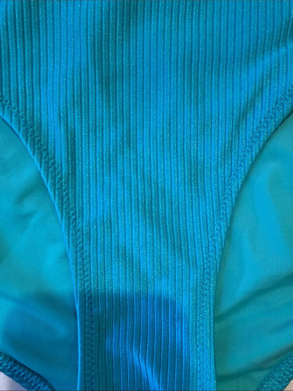 aerie Teal Ribbed Triangle Bikini Set